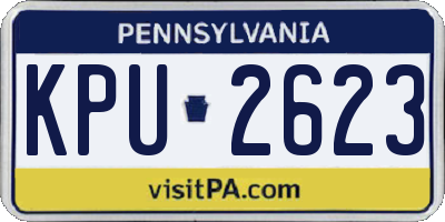 PA license plate KPU2623