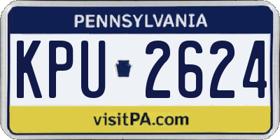 PA license plate KPU2624