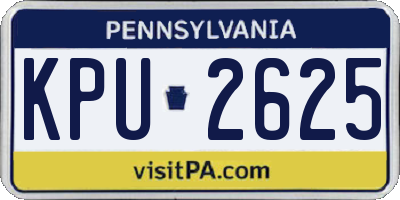 PA license plate KPU2625