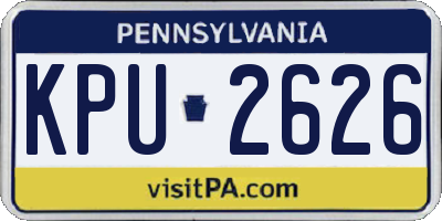 PA license plate KPU2626