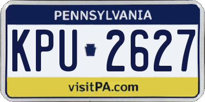 PA license plate KPU2627