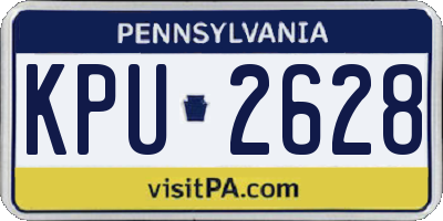 PA license plate KPU2628