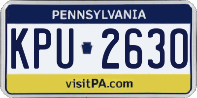 PA license plate KPU2630