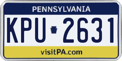 PA license plate KPU2631