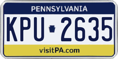 PA license plate KPU2635