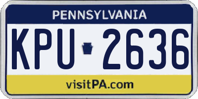 PA license plate KPU2636