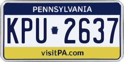 PA license plate KPU2637