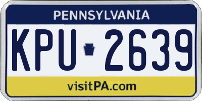 PA license plate KPU2639