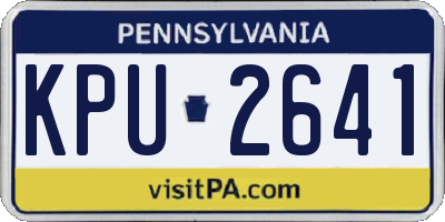 PA license plate KPU2641
