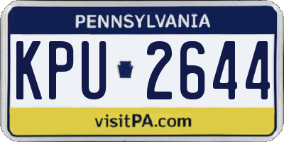 PA license plate KPU2644