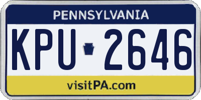 PA license plate KPU2646