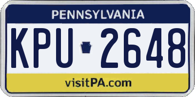 PA license plate KPU2648
