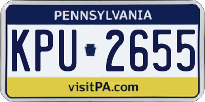 PA license plate KPU2655