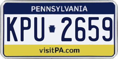 PA license plate KPU2659