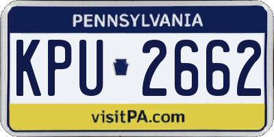 PA license plate KPU2662