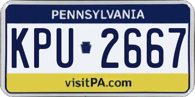 PA license plate KPU2667