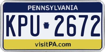 PA license plate KPU2672