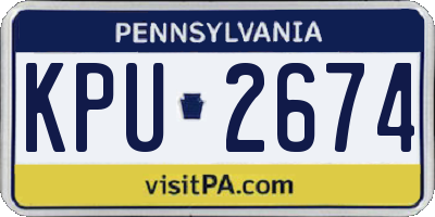PA license plate KPU2674