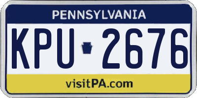 PA license plate KPU2676
