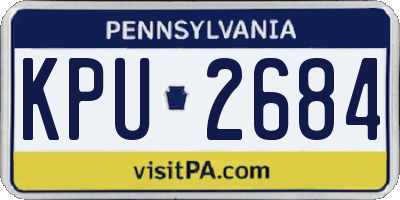 PA license plate KPU2684