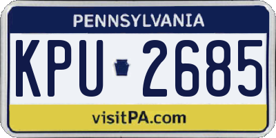 PA license plate KPU2685