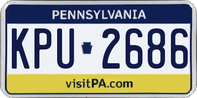 PA license plate KPU2686