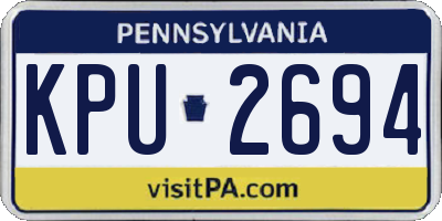 PA license plate KPU2694