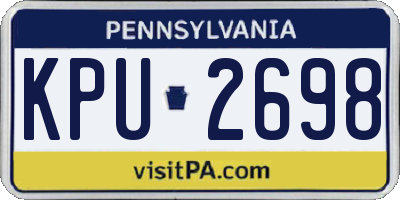 PA license plate KPU2698