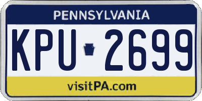 PA license plate KPU2699