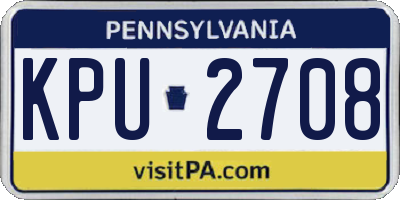 PA license plate KPU2708
