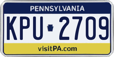 PA license plate KPU2709
