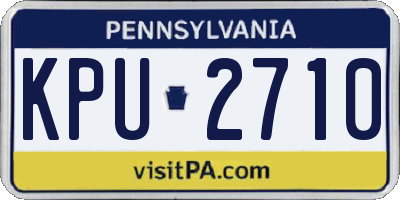 PA license plate KPU2710