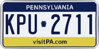 PA license plate KPU2711