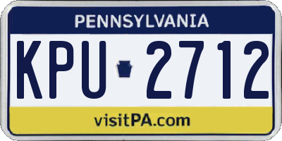 PA license plate KPU2712