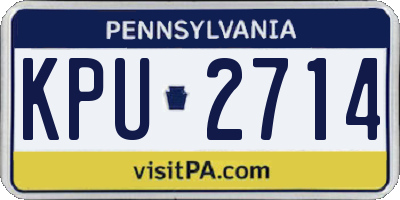 PA license plate KPU2714