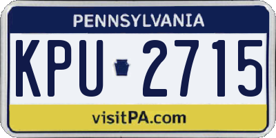 PA license plate KPU2715