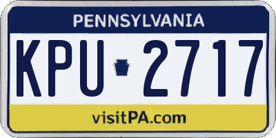 PA license plate KPU2717