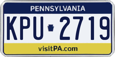 PA license plate KPU2719