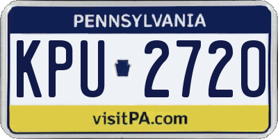 PA license plate KPU2720