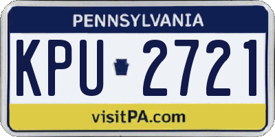 PA license plate KPU2721