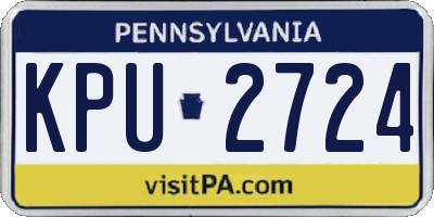 PA license plate KPU2724