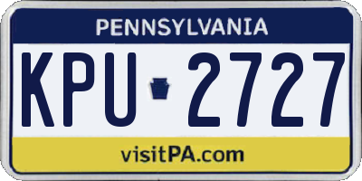 PA license plate KPU2727