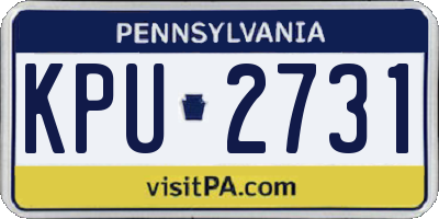 PA license plate KPU2731
