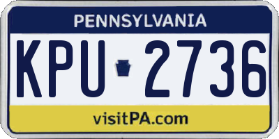 PA license plate KPU2736