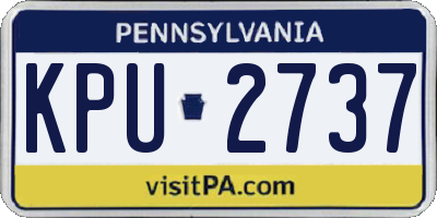 PA license plate KPU2737