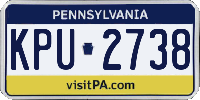 PA license plate KPU2738
