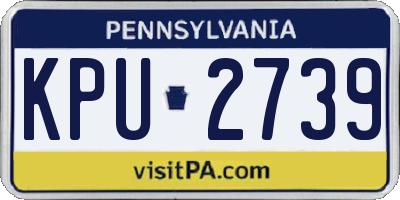 PA license plate KPU2739