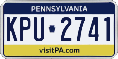 PA license plate KPU2741