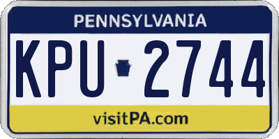 PA license plate KPU2744