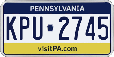 PA license plate KPU2745
